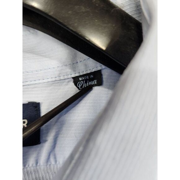 Five Four Men's Blue Dress Shirt, 2XL - Picture 9 of 10